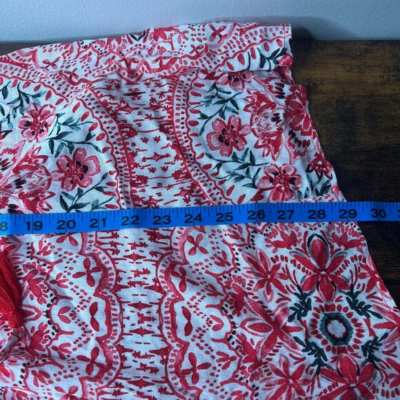 NWT Torrid Crinkle Gauze Crochet Inset Lace Up Sleeveless Top 3X Boho Cottage - Picture 11 of 12